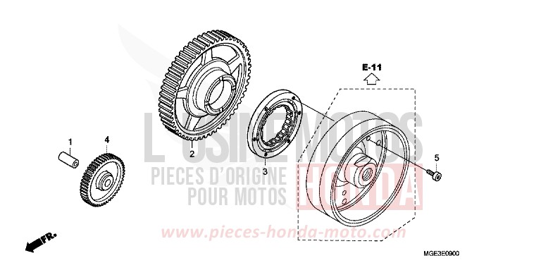 ANLASSERKUPPLUNG von VFR1200F DCT CANDY PROMINENCE RED (R342) von 2013